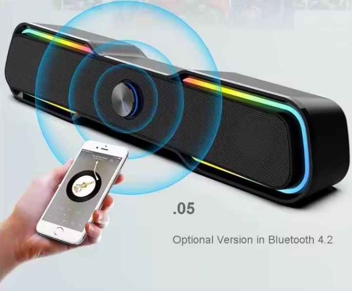 Multimedia Wired Rgb Luminous Subwoofer Computer Notebook Mobile Phone Audio Box