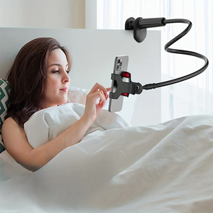 Lazy Gooseneck Phone Holder | Flexible Long Arm Clamp for Bedside, Desktop & Overhead Live Streaming BRELZA