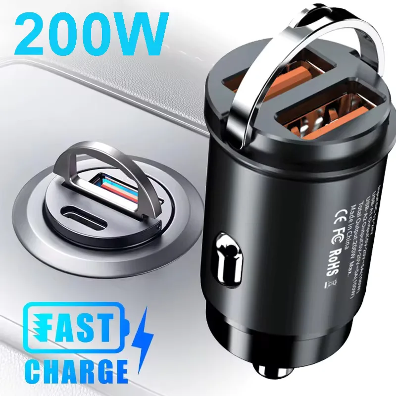 Mini Car Charger | Fast USB-C PD & QC3.0 Charging for iPhone, Samsung, Xiaomi, Huawei BRELZA
