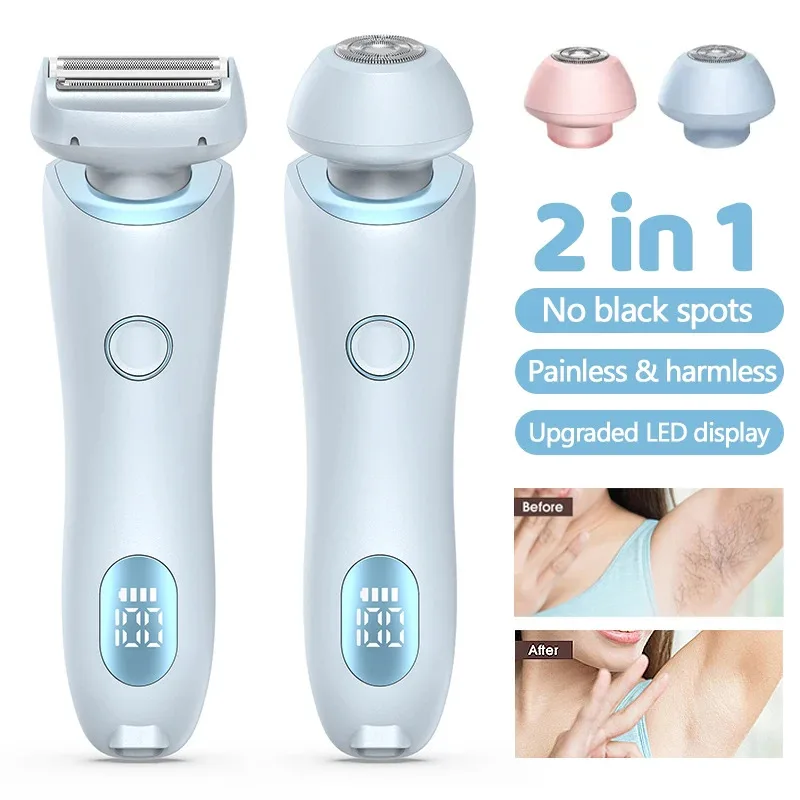 2-in-1 Waterproof Lady Shaver | Painless Electric Razor & Bikini Trimmer for Private Areas BRELZA L.L.C