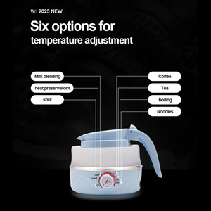 Foldable Electric Travel Kettle | Adjustable Temperature | Portable Teapot | Fast Boil | Perfect for Home & Travel BRELZA